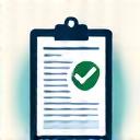 Ícone de questionário com selo de validação científica
