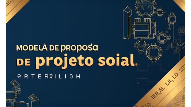 Capa de template: Modelo de Proposta de Projeto Social